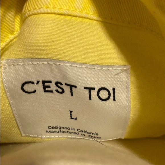 C’est Toi Yellow Denim Jacket – NWT – Size Large - Picture 2 of 9